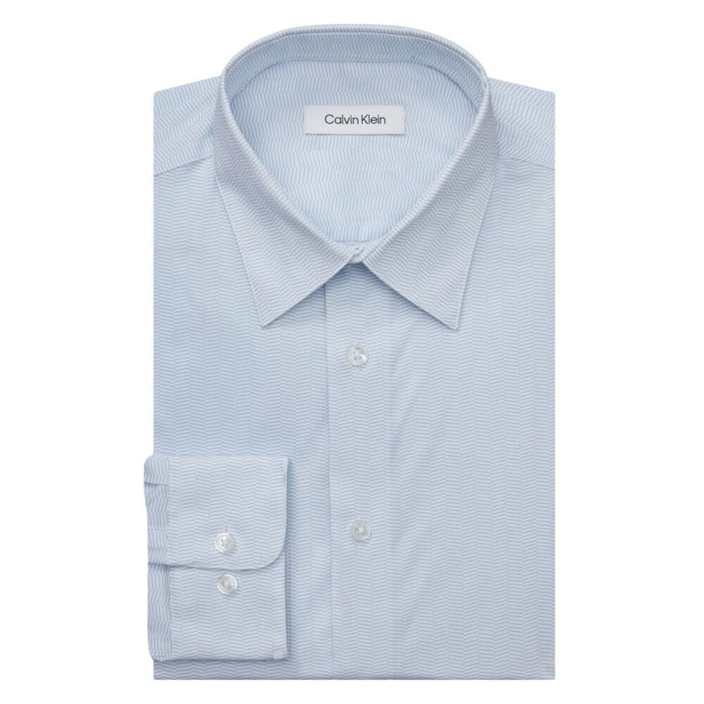 Calvin Klein Men's Steel Plus Regular Fit Stretch Wrinkle Free Dress Shirt